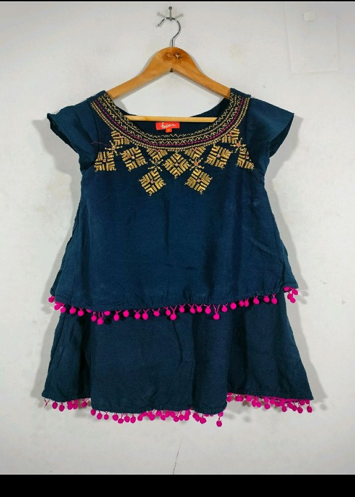 Fusion Embroidered Casual Top