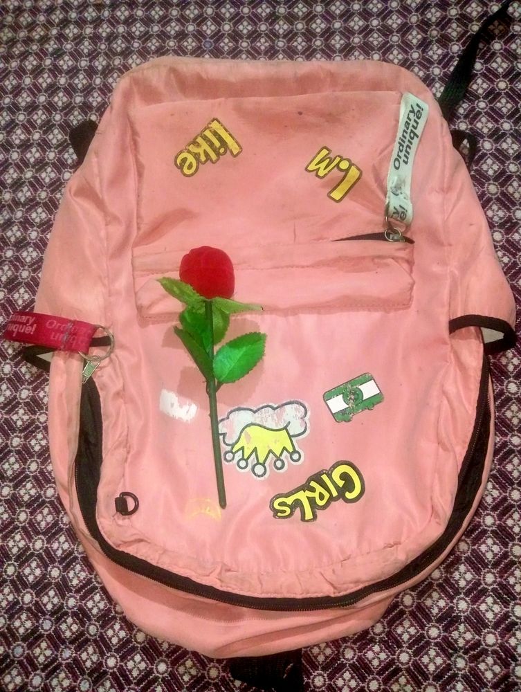 Backpack Pink Stylish For Girl And Women