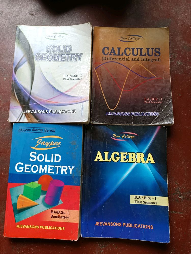 B.A./ B. Sc First Semester Maths Books + 1 Sol.