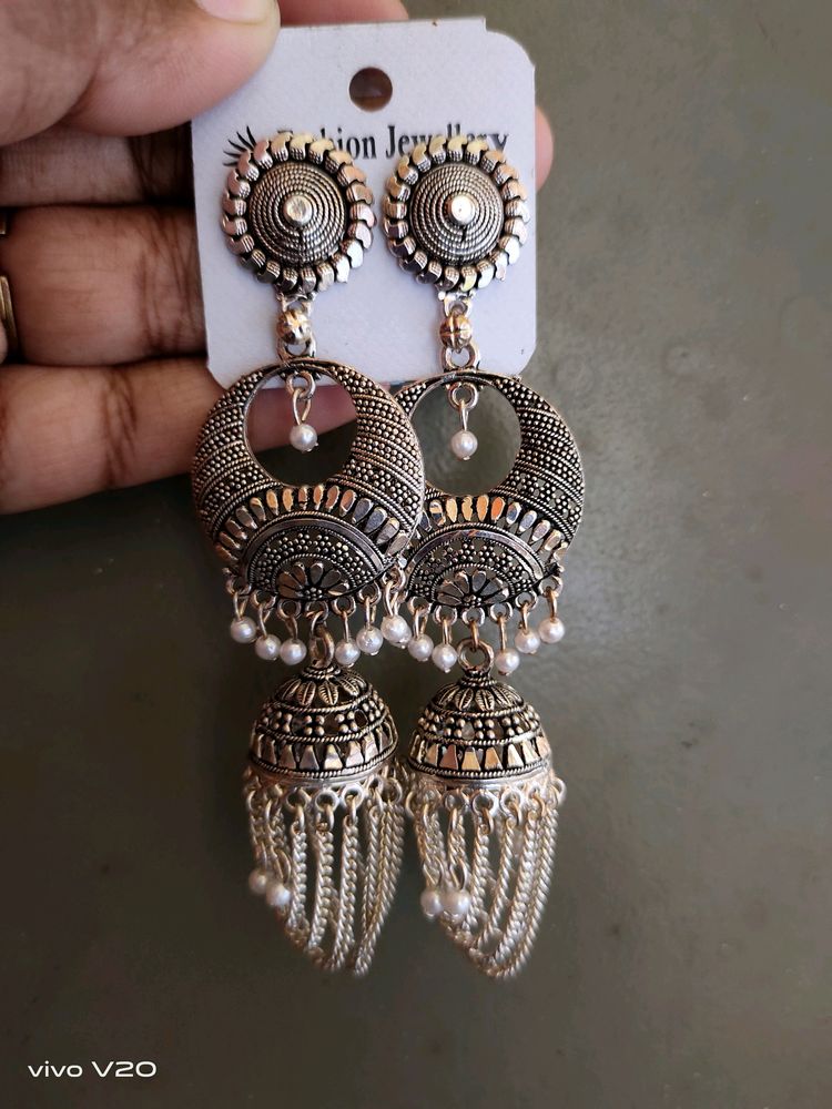 Beautiful Silver Earrings 😍😍 And One Nose Ring😘