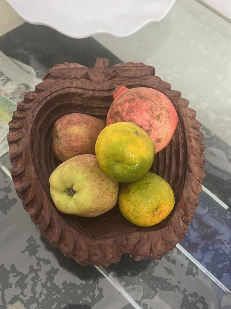 Elegant Wooden Fruit Basket