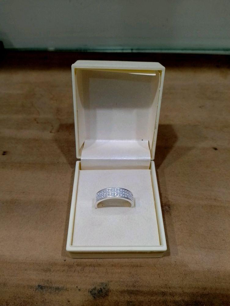 Zirconia Diamond Ring Pure Silver