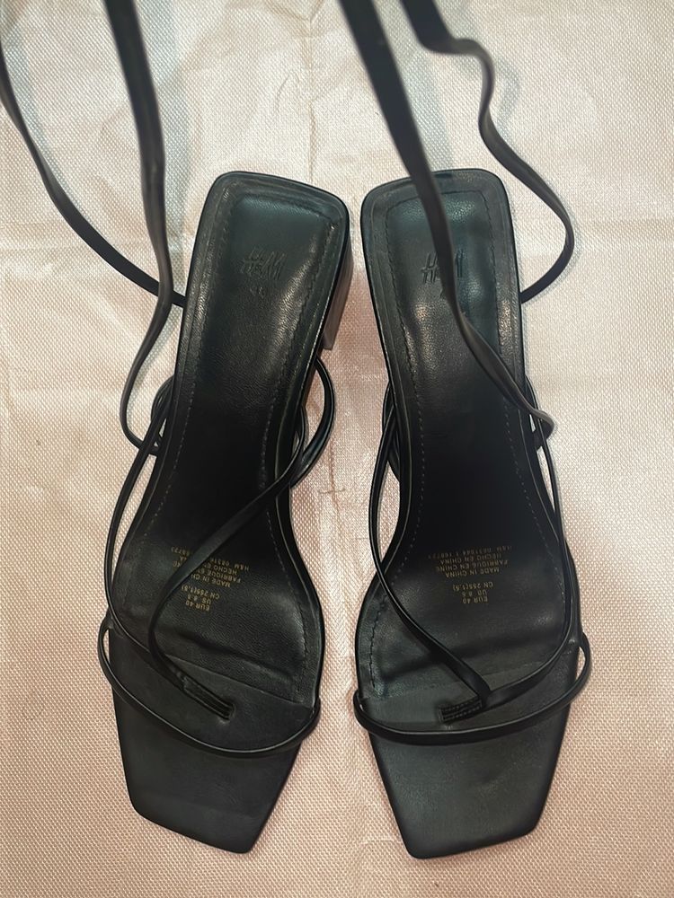 Black H&M Strap On Heels