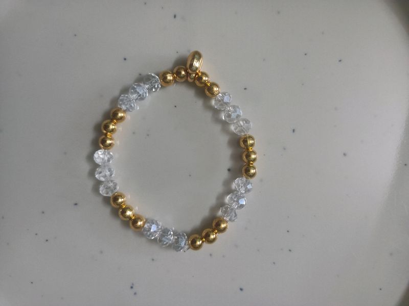 White And Gold Bracelet