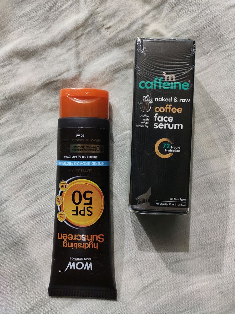 Mcaffeine Dark Sports remove Serum & Wow Sunscreen