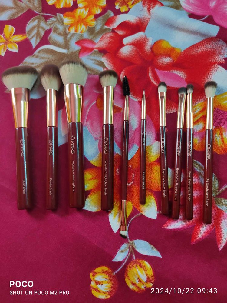 Mars Professional makeup Brushes 10pcs