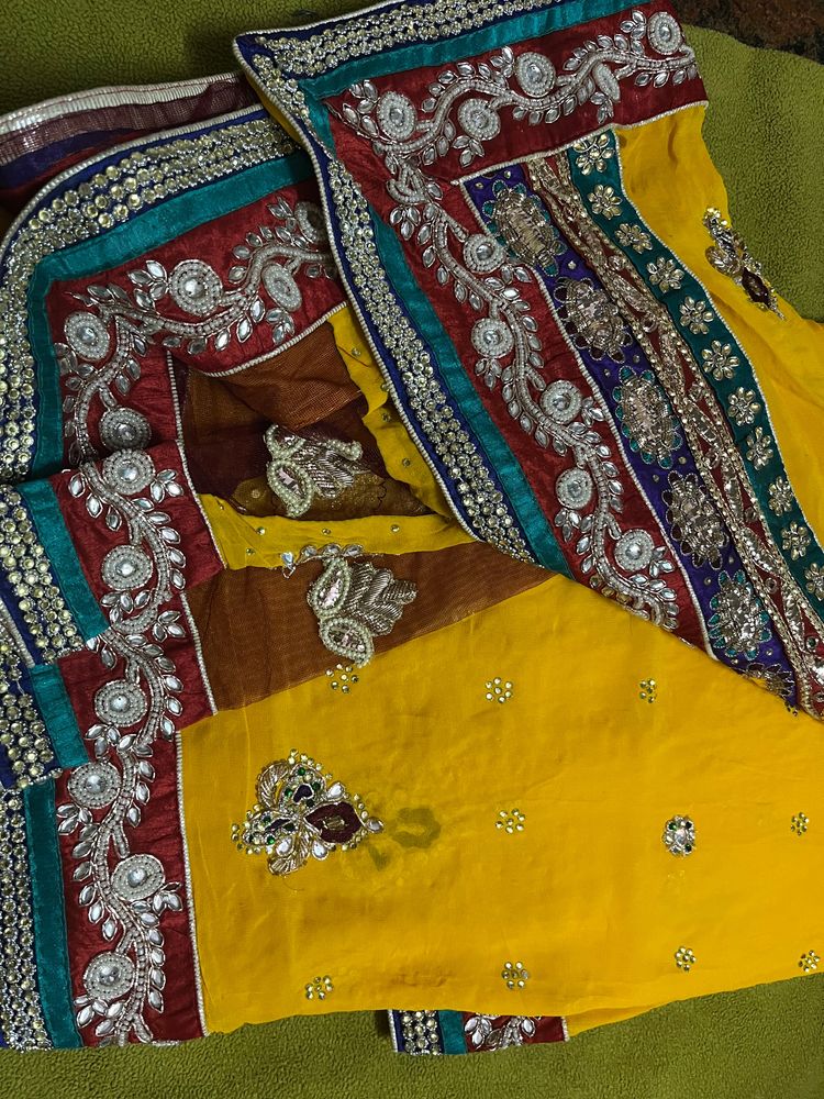 READY TO WEAR SAREE. It’s A Ghagra Come Heavy