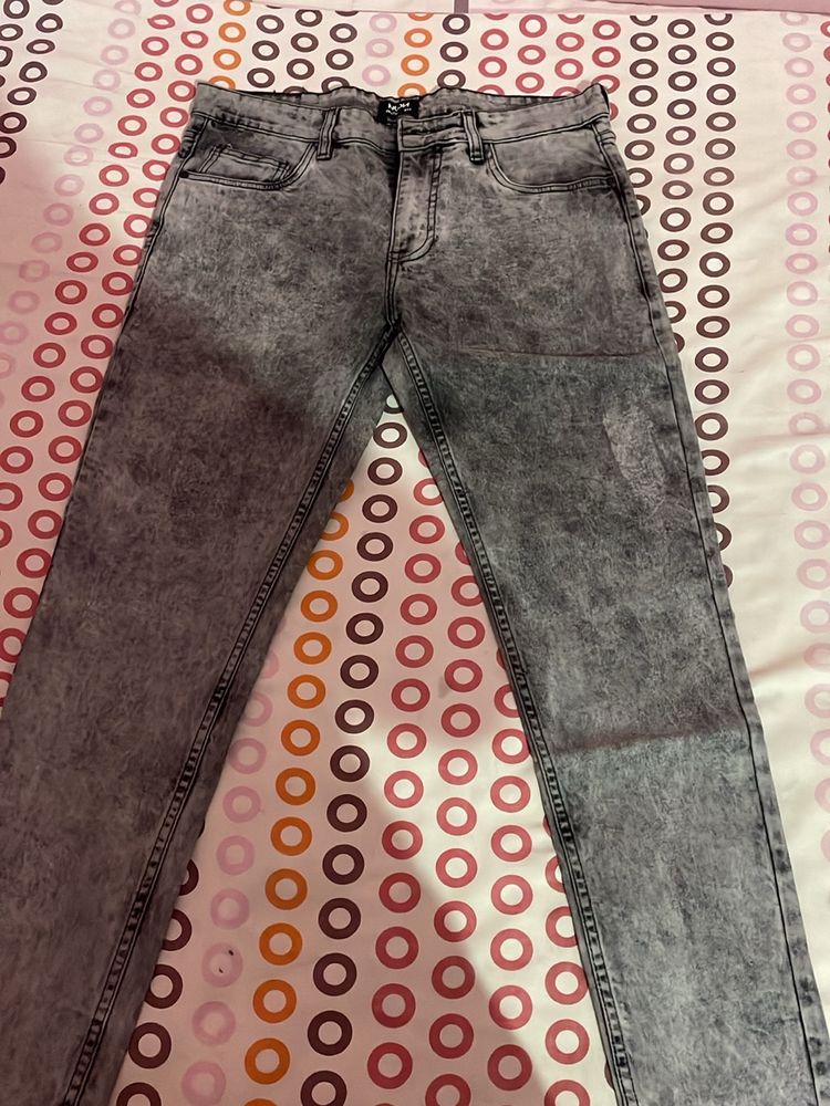 Gray denim jeans