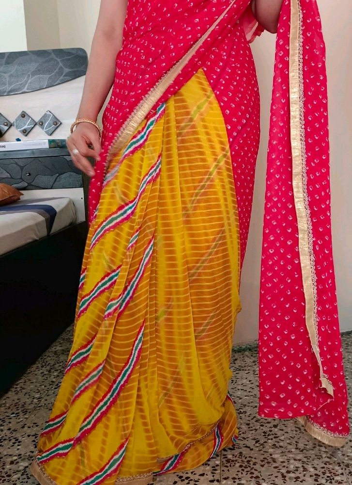 Lahariya Bandhni Saree