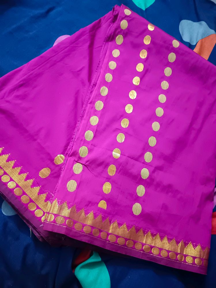 Pink Halfpattu Saree