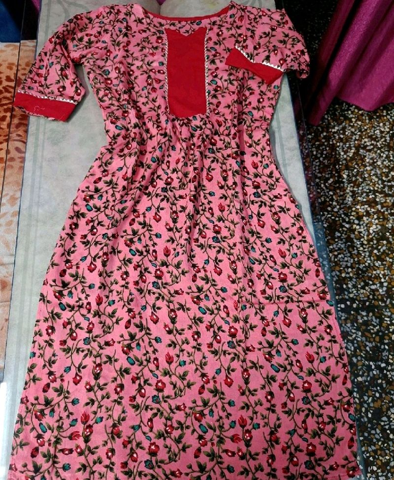 Floral Print Kurta