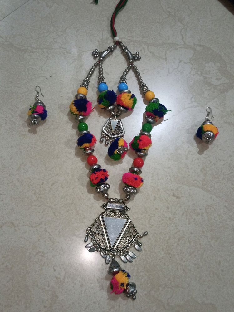 Pom Pom Navratri Jewellery Combo