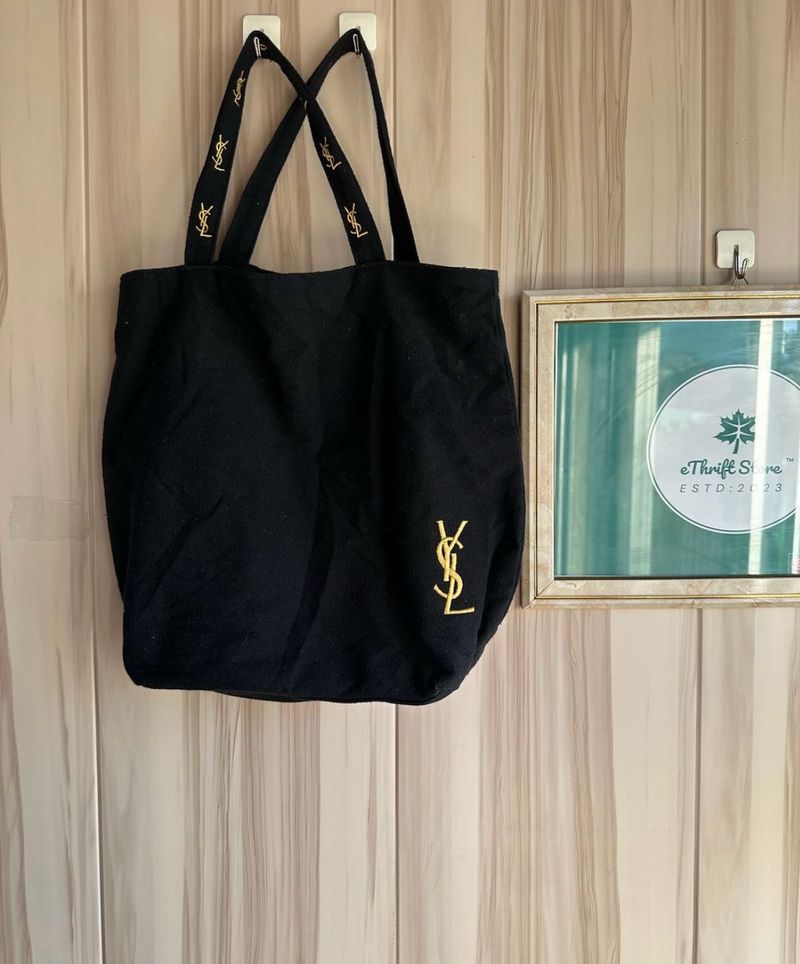 Yves Saint Laurent Black Canvas Vip Tote Bag