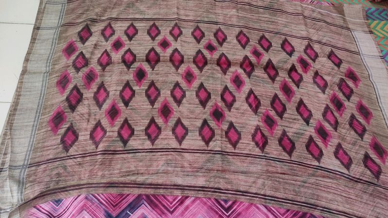 Linen Multi Color Saree