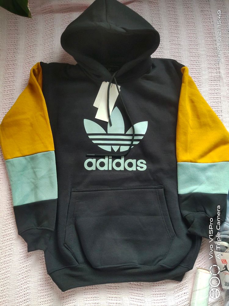 Men's Kangaroo pocket hoodie Adidas Logo Printed