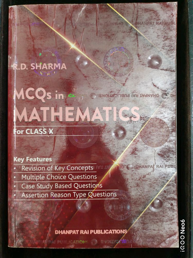 RD Sharma Maths With MCQ Book