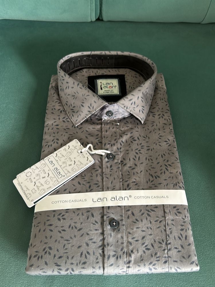 Grey Cotton Brand New Shirt