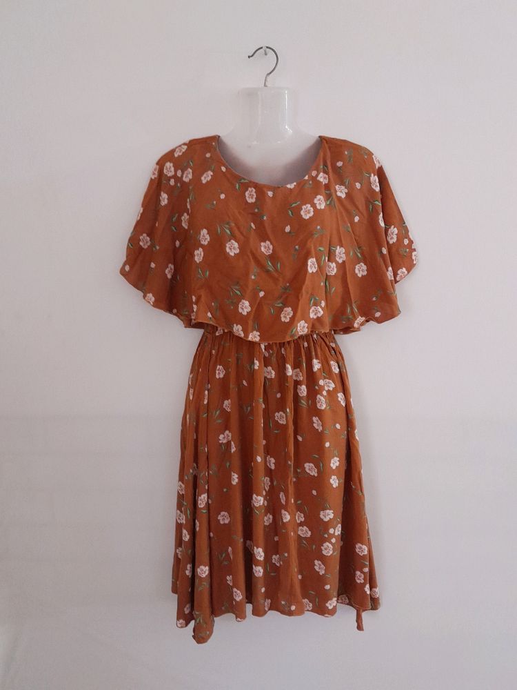 Brown Printed Dress (Women's)