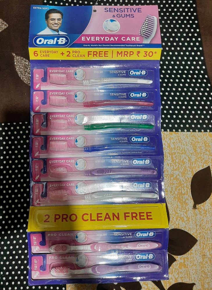 NEW BRANDED ORAL-B  EXTRA SOFT 8 TOOTHBRUSH