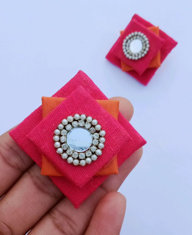 fabric earrings