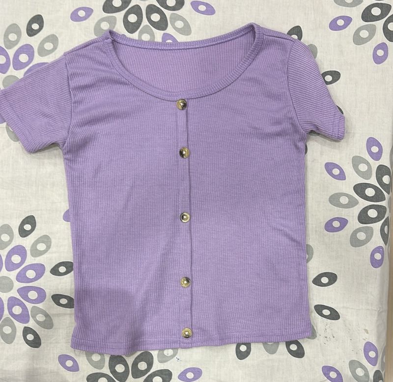 Lavender Cropped Top