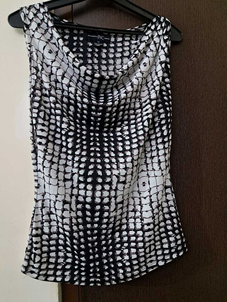 Printed Formal Sleeveless Top