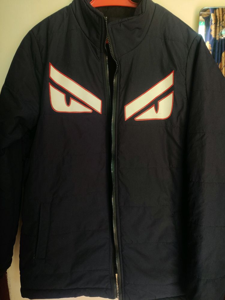 Men Warm Bomber Jacket In Very Good Condition