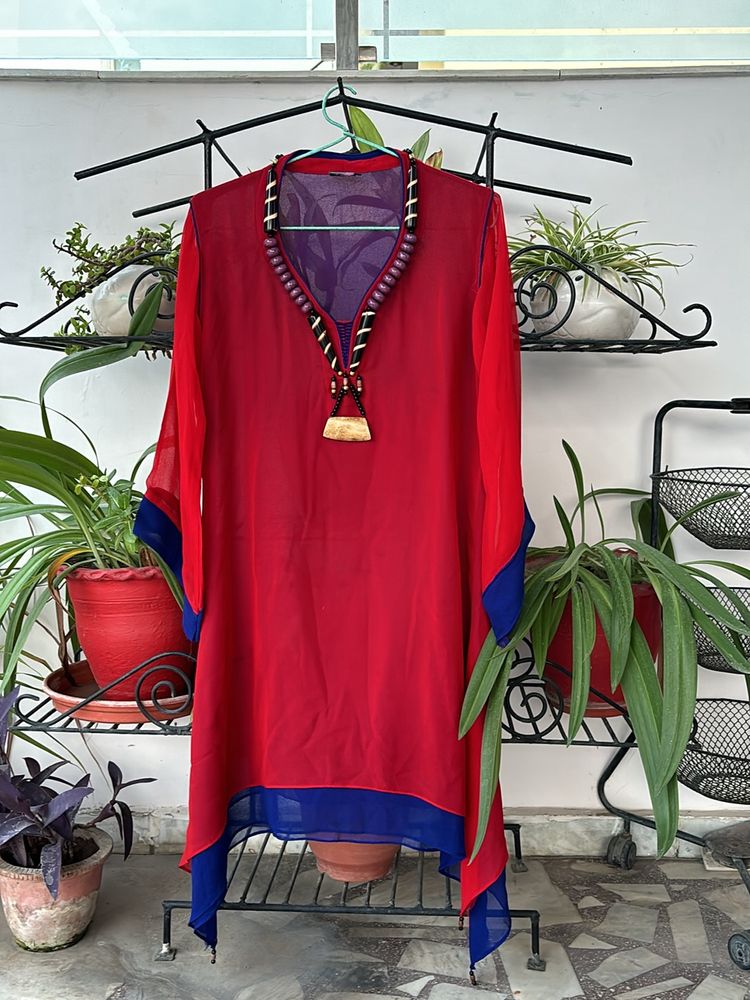 Beaded neckline kurta