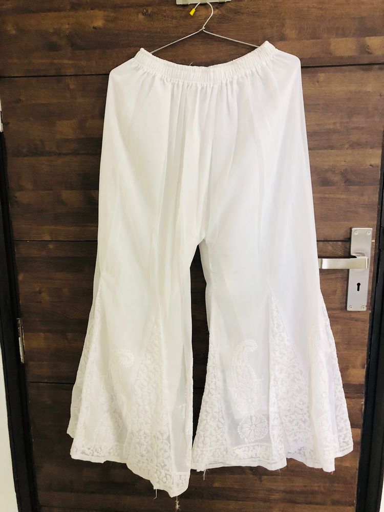 Sharara Style Pants With Beautiful Chikankari Work