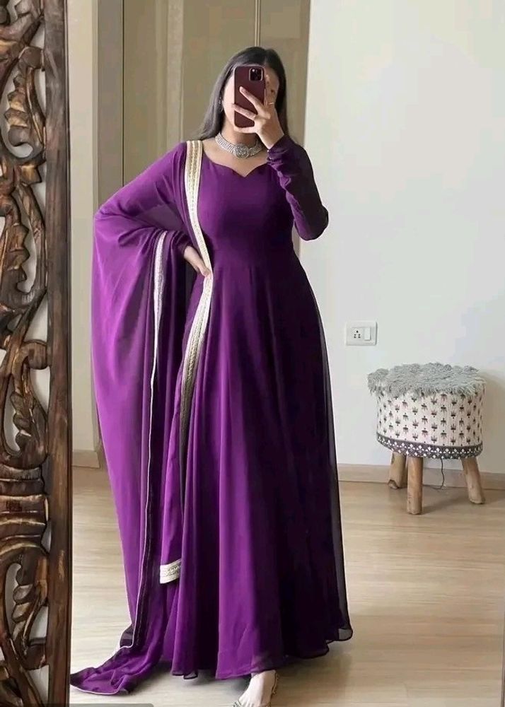 Purple💜💜💜 Ethinic Gown