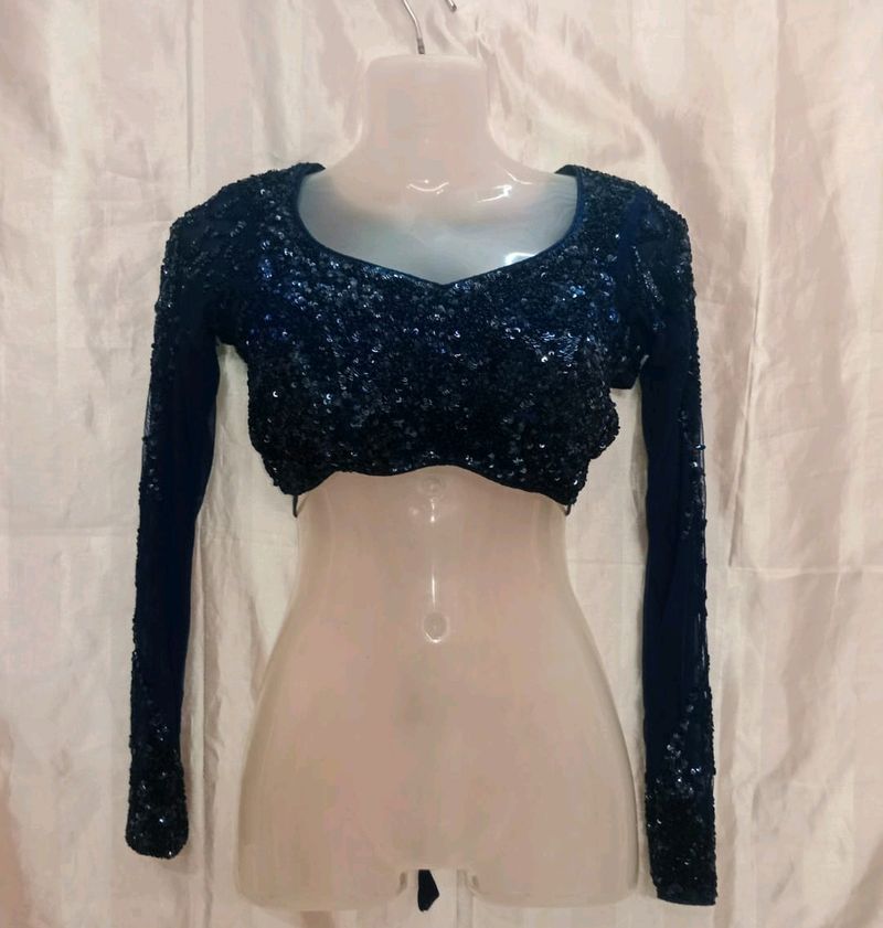 Sexy Backless Sequin Heavy Partywear Blouse