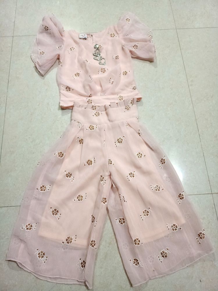 Brand New Girl Baby Pallozo Set