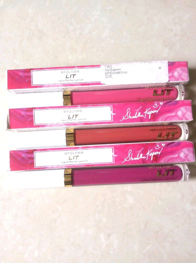 New 3 Lit Liquid Matte Lipsticks