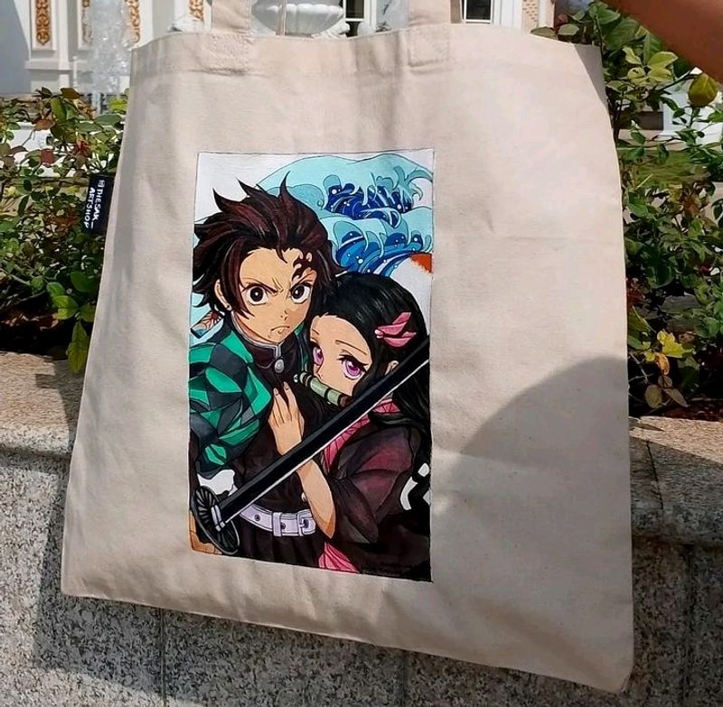 Hand-painted Tote Bag