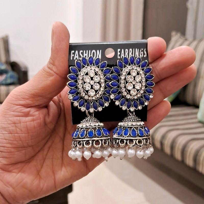 Blue Jhumka