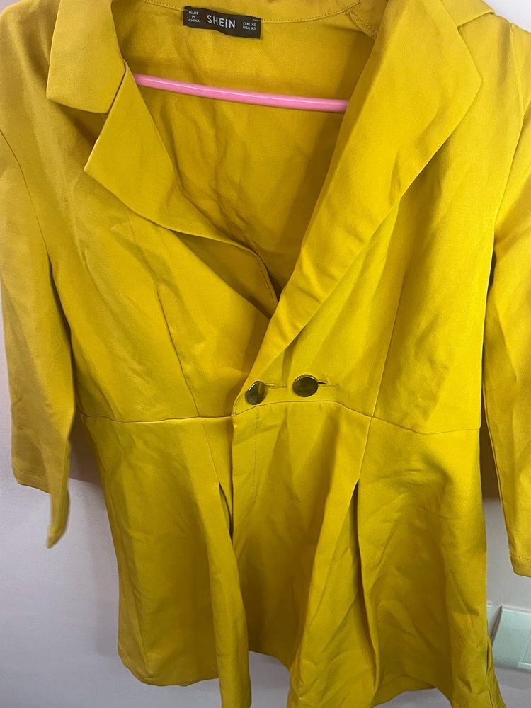 Shein Yellow Blazer