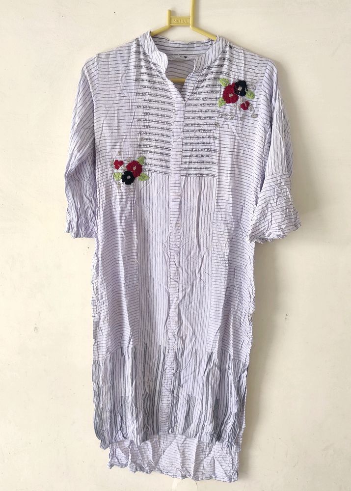 Women's Lavender Printed Kurti