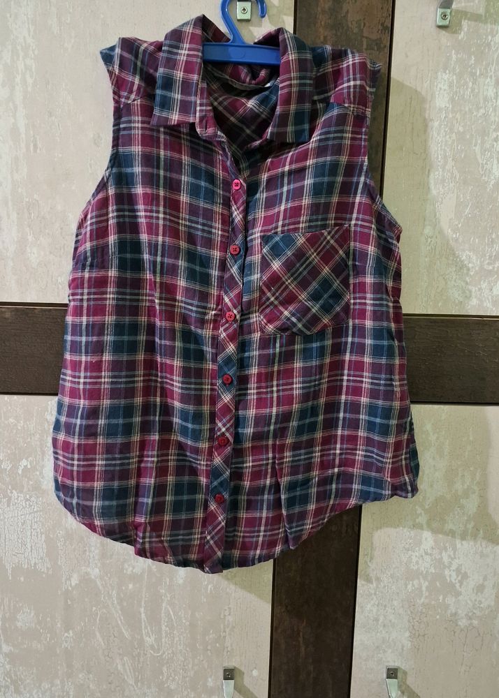 Beautiful Checked Shirt Style Top