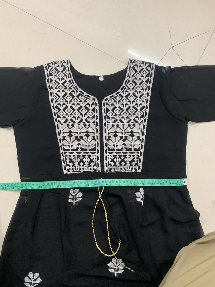 Black Embroidery Work Tunic