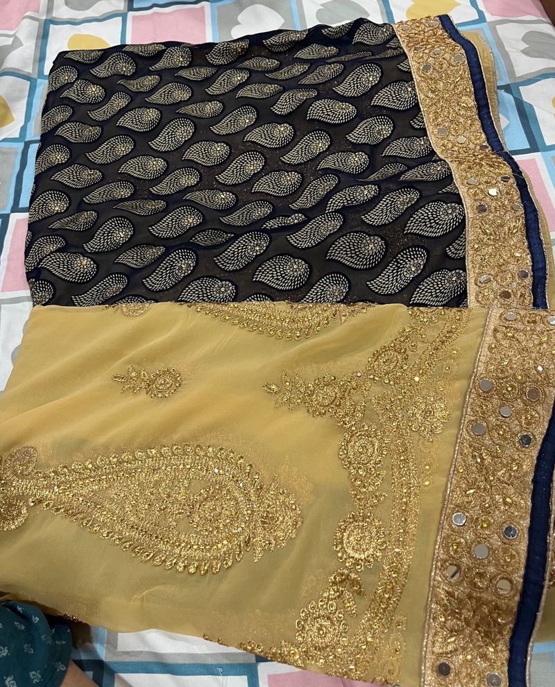 Designer Embroidery Work Saree