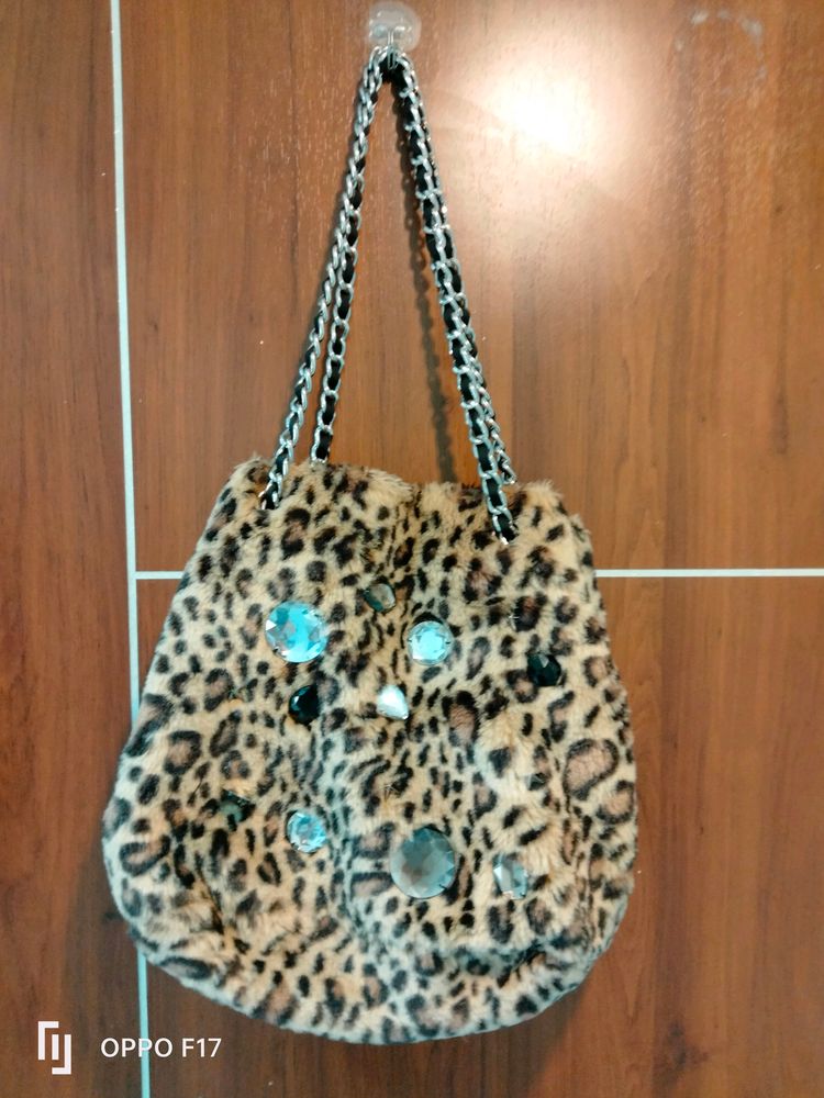 Animal Print Furr Bag