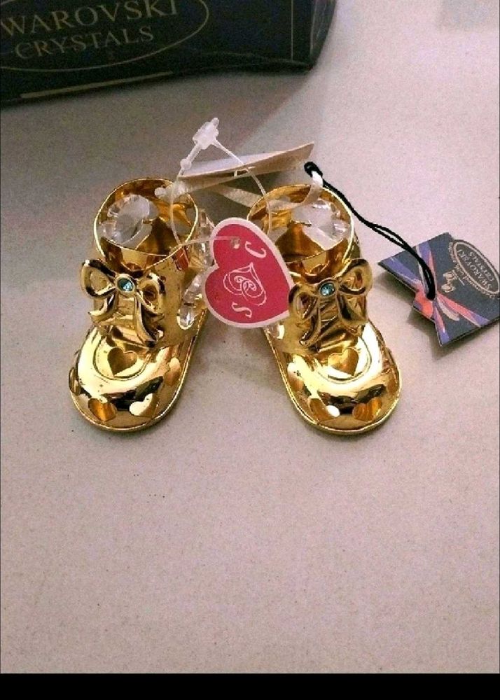 24 K Gold-plated Swaroski Studded Shoes