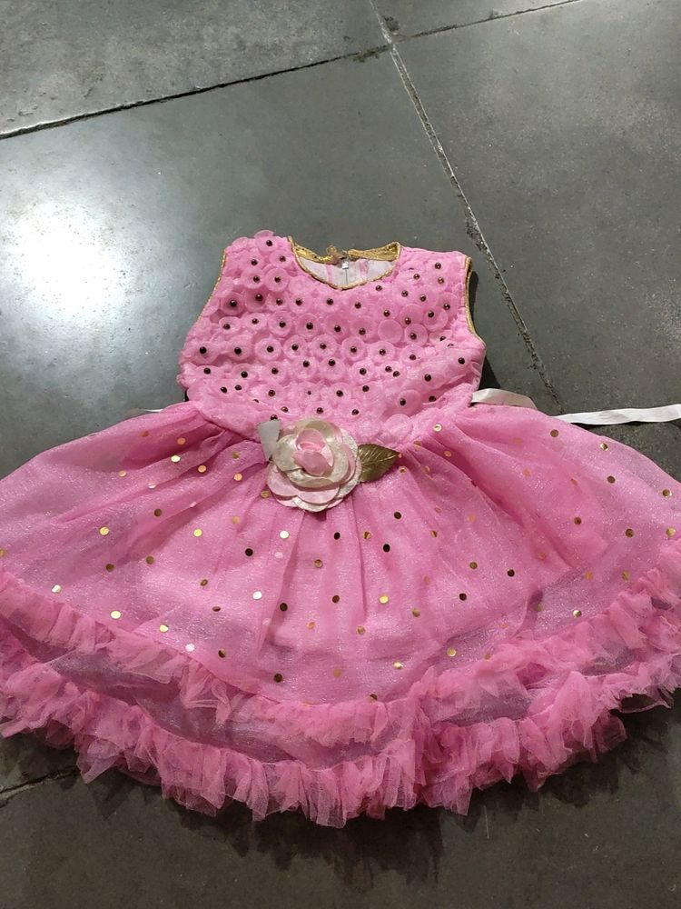 Pink Colour Beautiful Frock