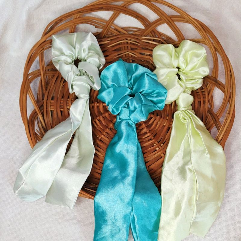 Pack Of 3 Long Tail Scrunchie