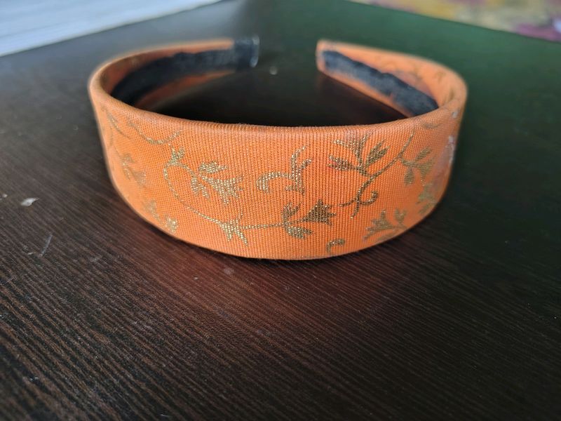 Orange Golden Partywear Hairband