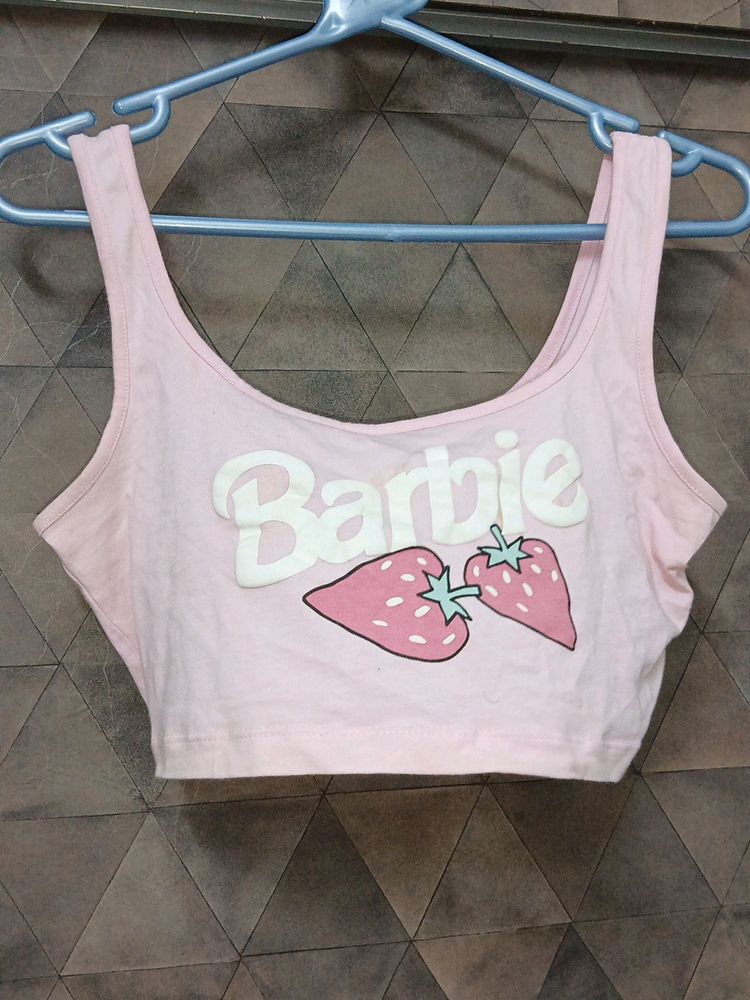 Babypink Barbie Tank Crop Top