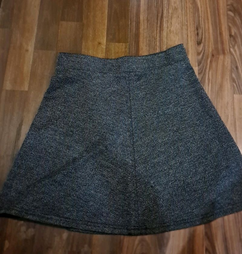 Korean Aesthetic Grey Short Skirt