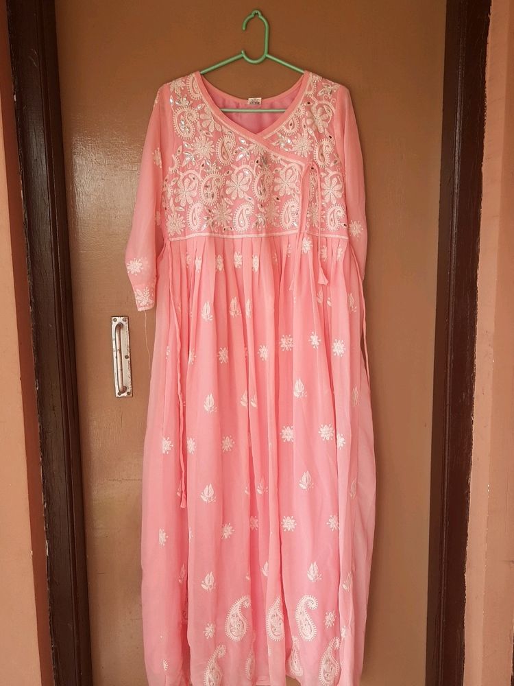 Pink Chikenkaari Kurta, NO Used Only Tag Is Missing