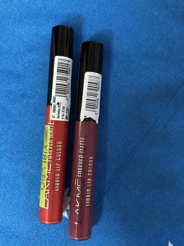 Lakme Set Of 2 Liquid Matte Lipsticks