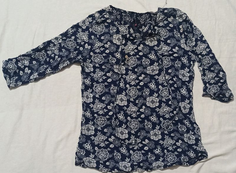 3/4th Sleeve Blue Tunic